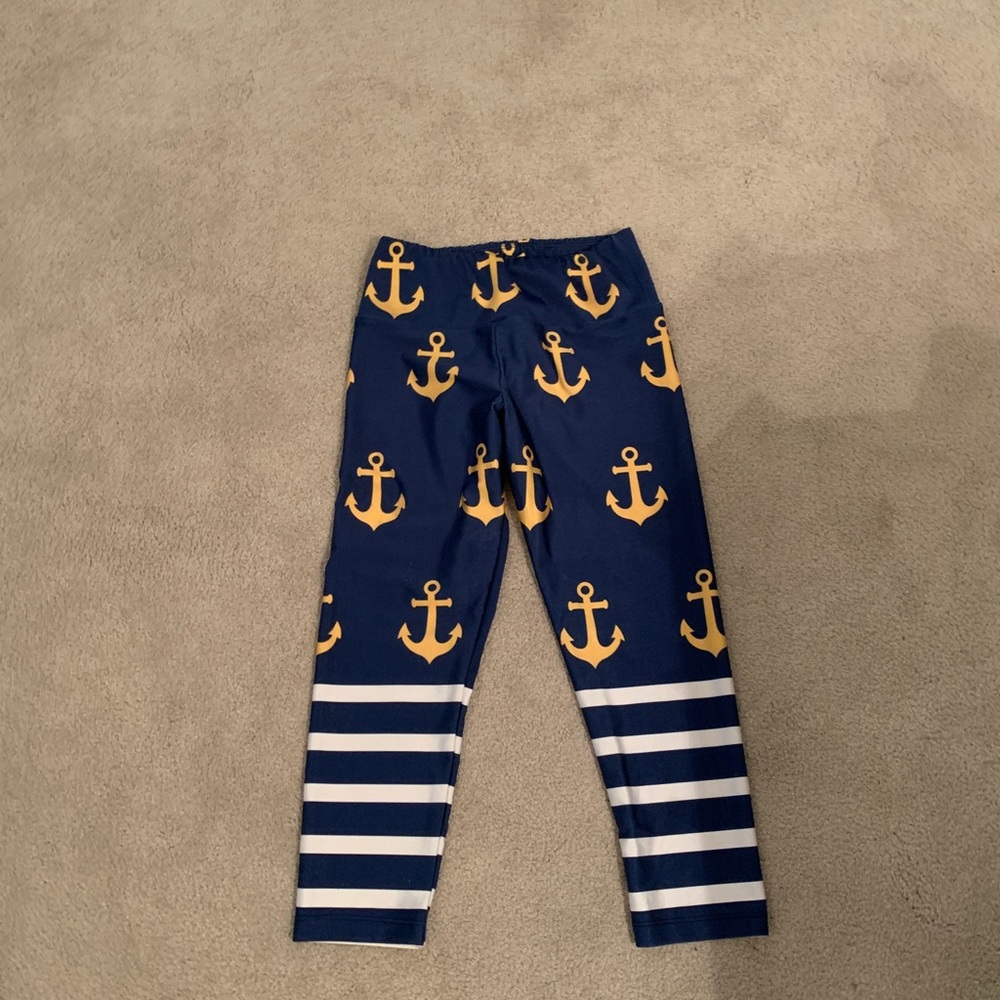 gold sheep anchor leggings
